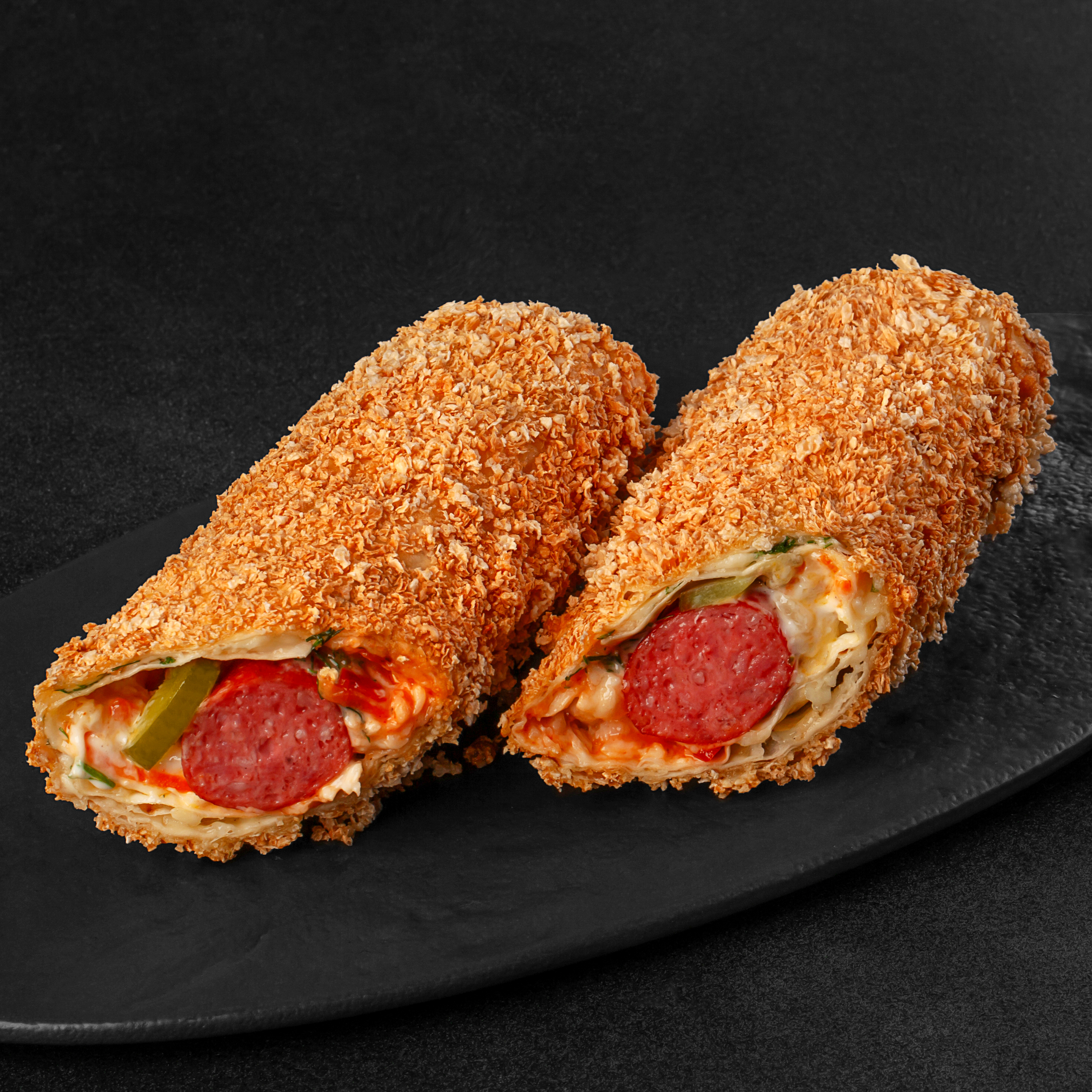 Хот-дог "Сирний, у хрумкій паніровці"